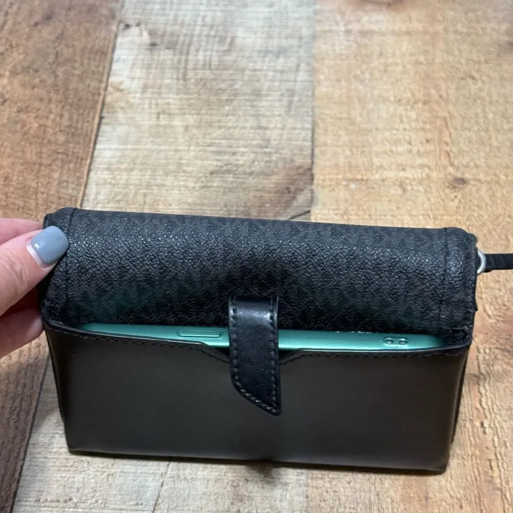 Jet Set Small Two-Tone Logo Smartphone Crossbody Bag *missing strap*